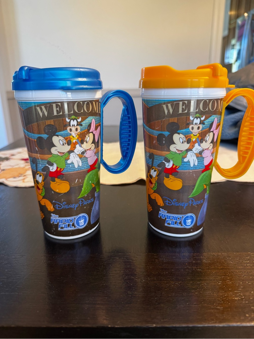 Disney Parks Resort MugsMickey & Friends Travel Tumblers - Blue & Yellow Accents